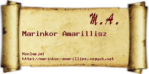 Marinkor Amarillisz névjegykártya